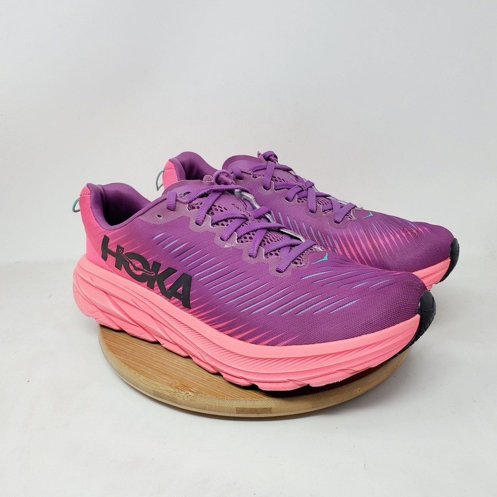 Hoka One One Rincon 3 Shoes Womens 9.5 Purple Pink Walking Running Sneaker - Picture 6 of 14